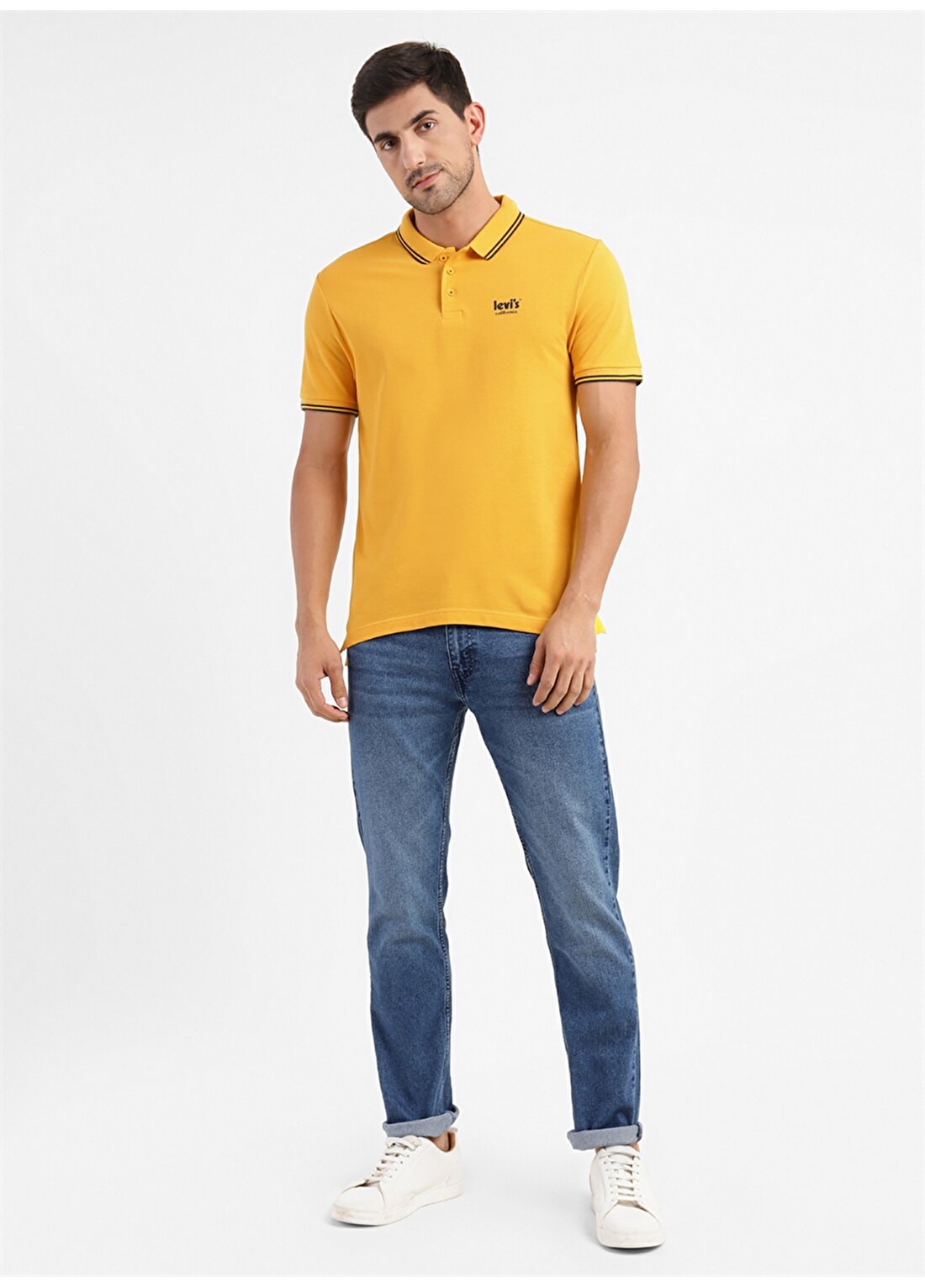 Levis Düz Sarı Erkek Polo T-Shirt A1383-0046 BNG BASIC2 POLO SMU