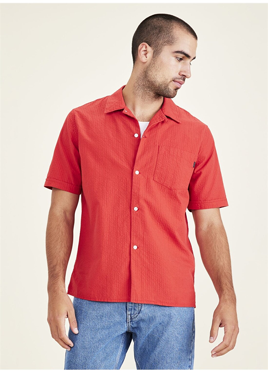 Dockers Kırmızı Erkek Kısa Kollu Gömlek A1732-0020