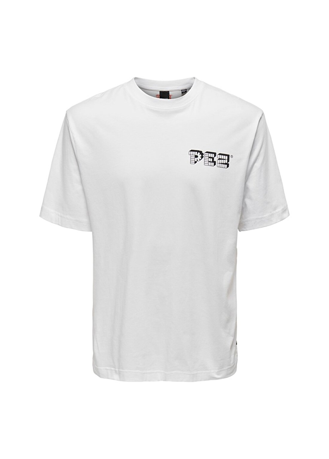 Only & Sons O Yaka Baskılı Beyaz Erkek T-Shirt 22026048_ONSPEZ RLX SS TEE