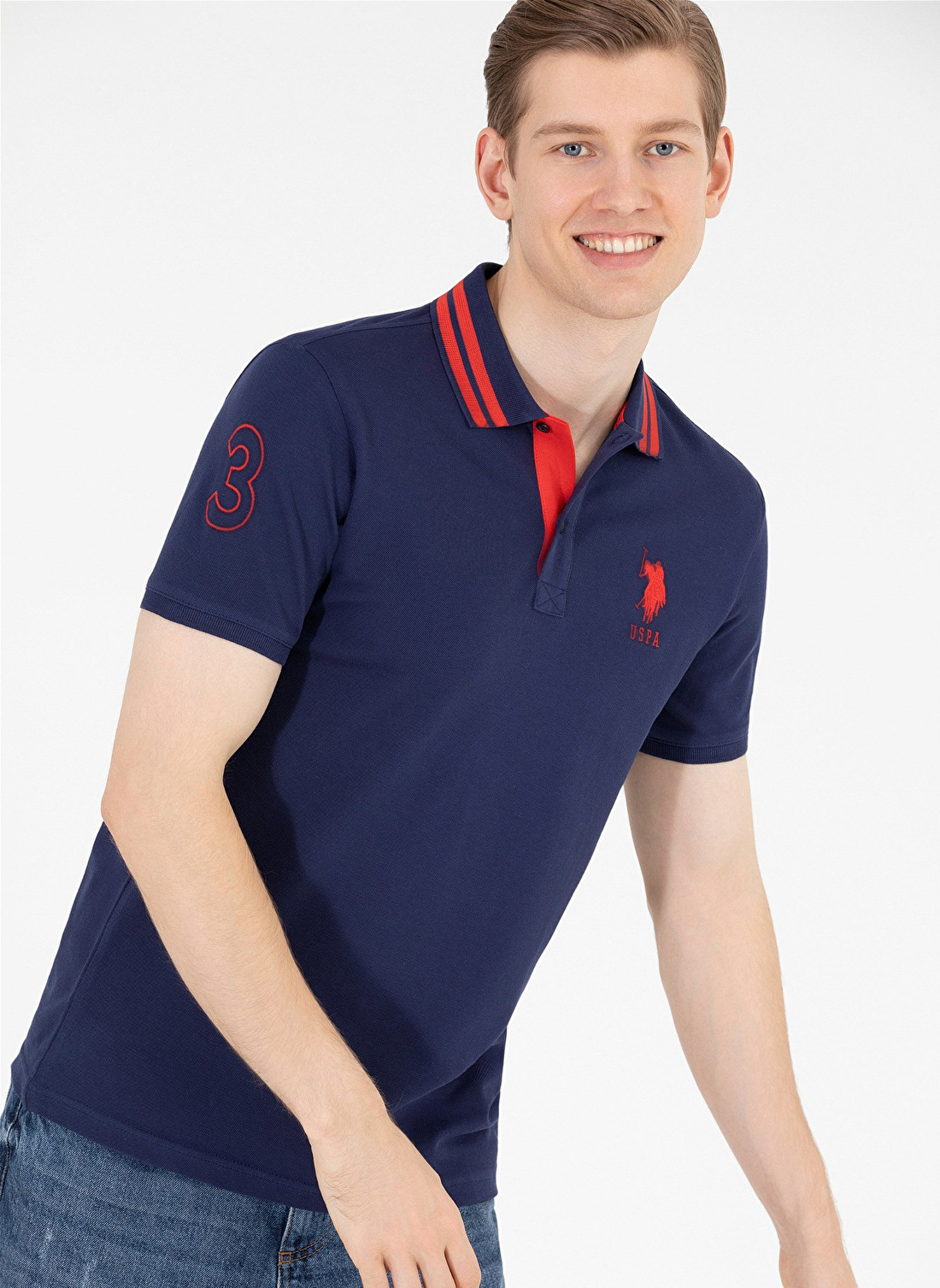 U.S. Polo Assn. Lacivert Erkek Polo T-Shirt GSD01IY023