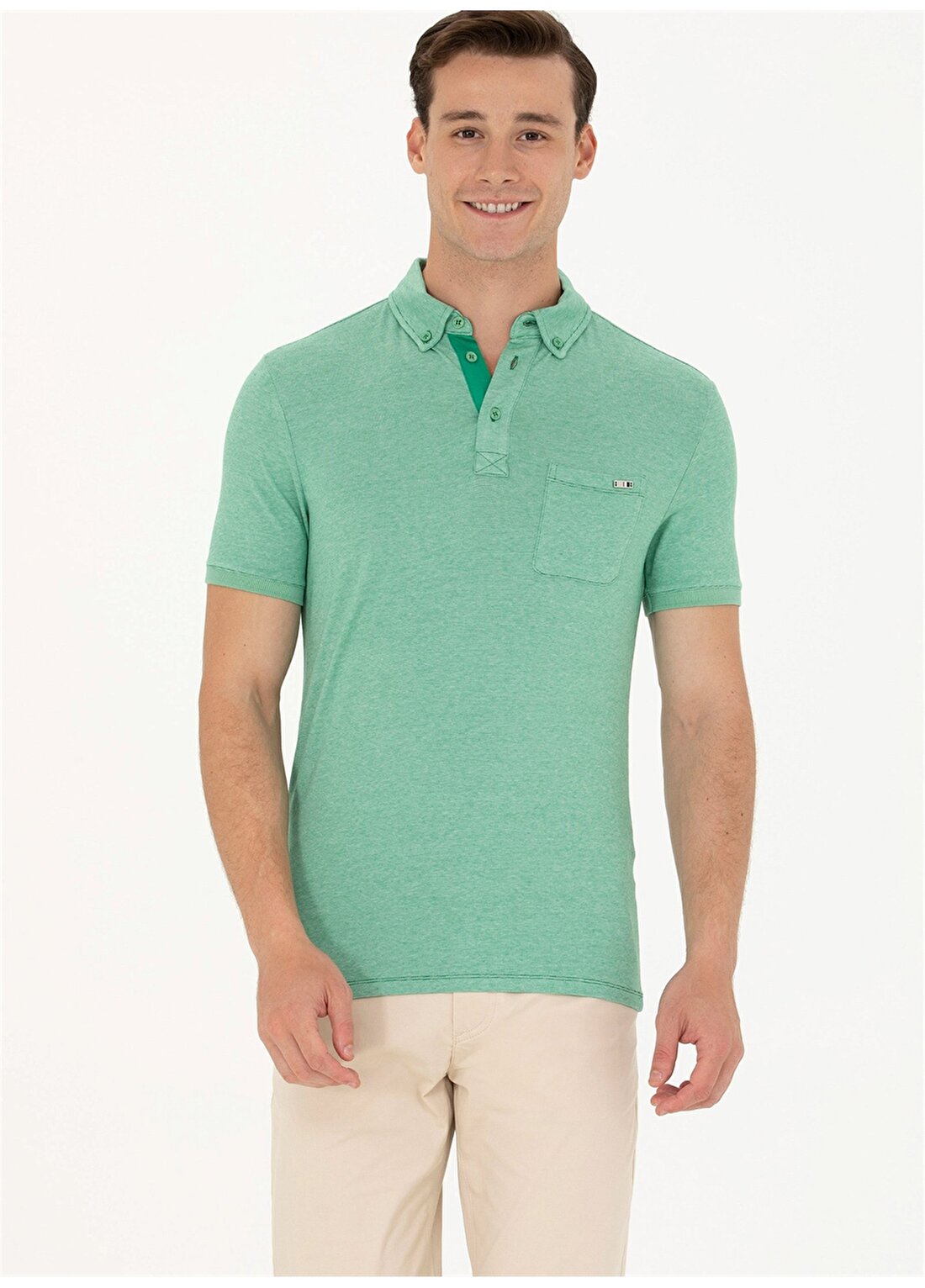 U.S. Polo Assn. Polo Yaka Yeşil Erkek T-Shirt MONZA