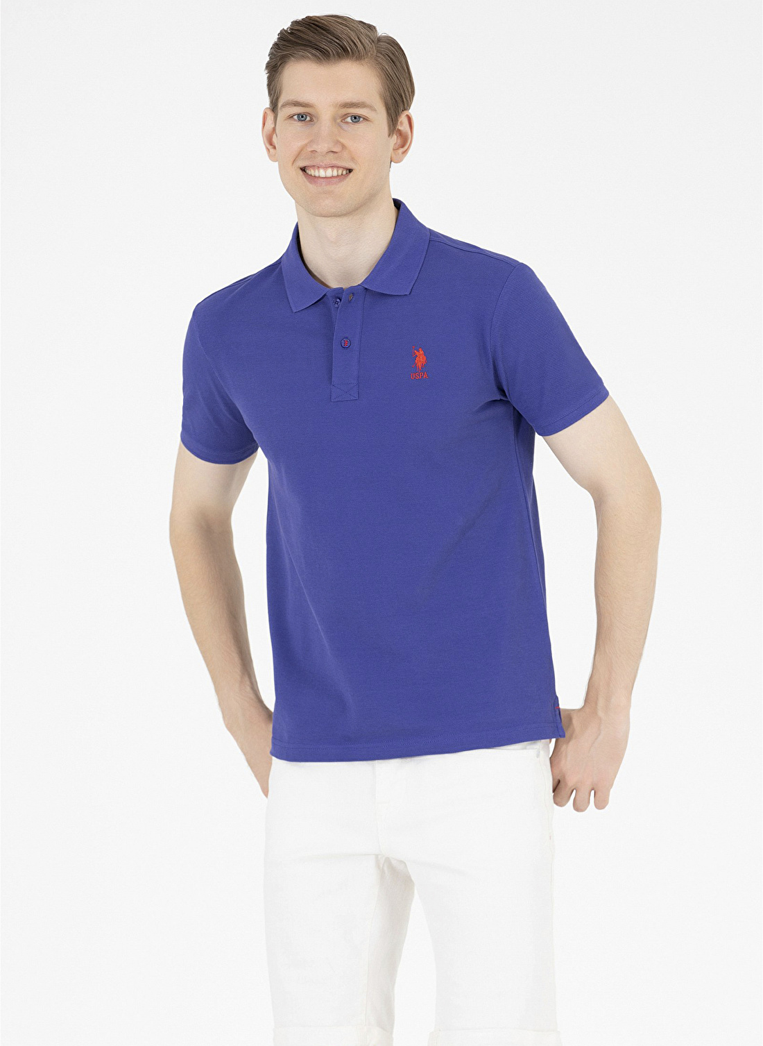 U.S. Polo Assn. Polo Yaka Mavi Erkek T-Shirt TP04IY023