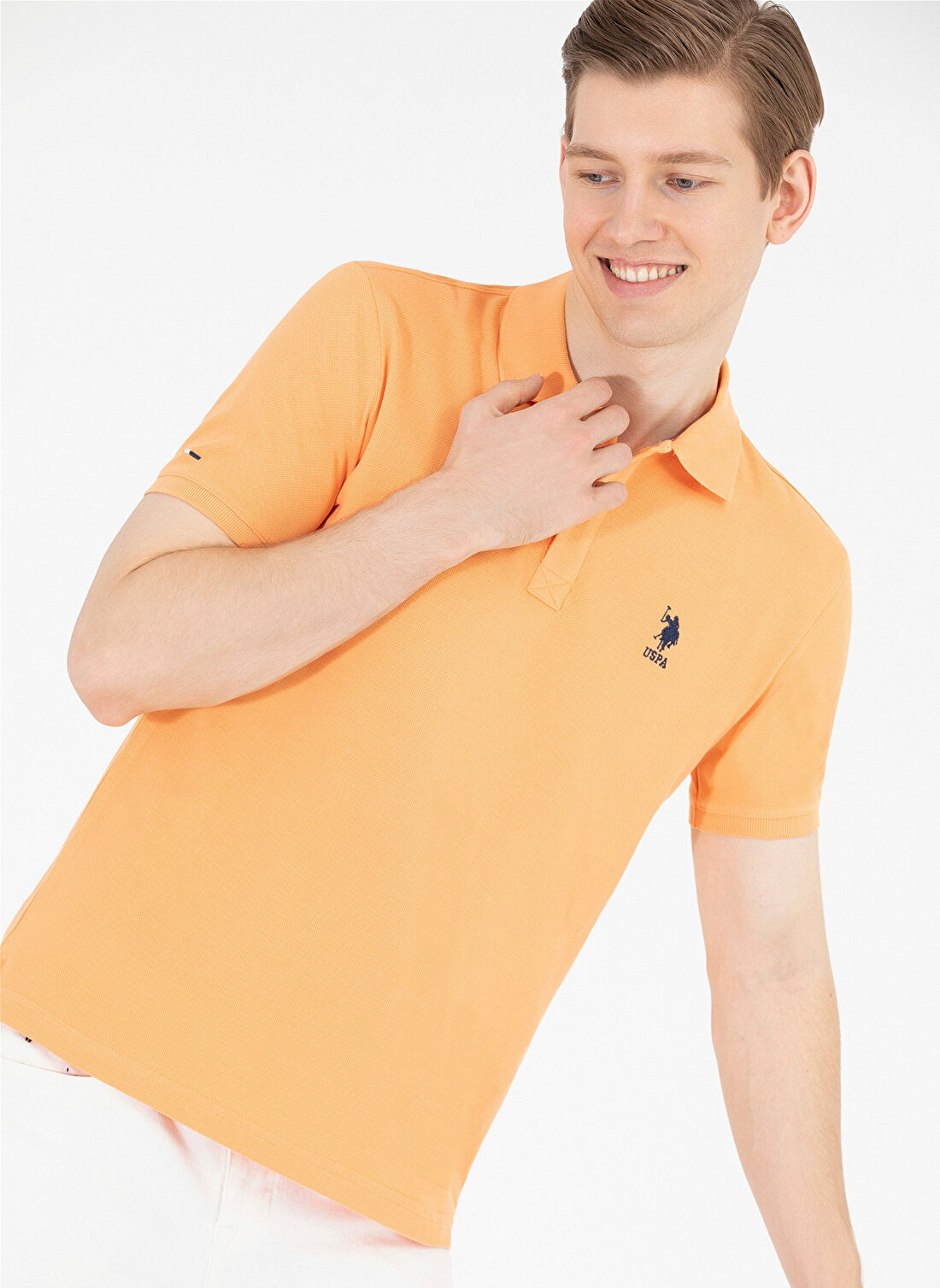 U.S. Polo Assn. Turuncu Erkek Polo T-Shirt TP04IY023
