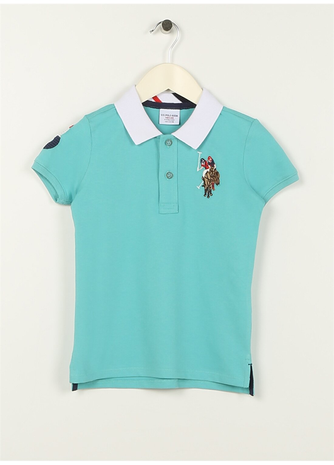 U.S. Polo Assn. Mint Erkek Çocuk Polo Yaka Kısa Kollu Düz Polo T-Shirt SD01KIDSIY023