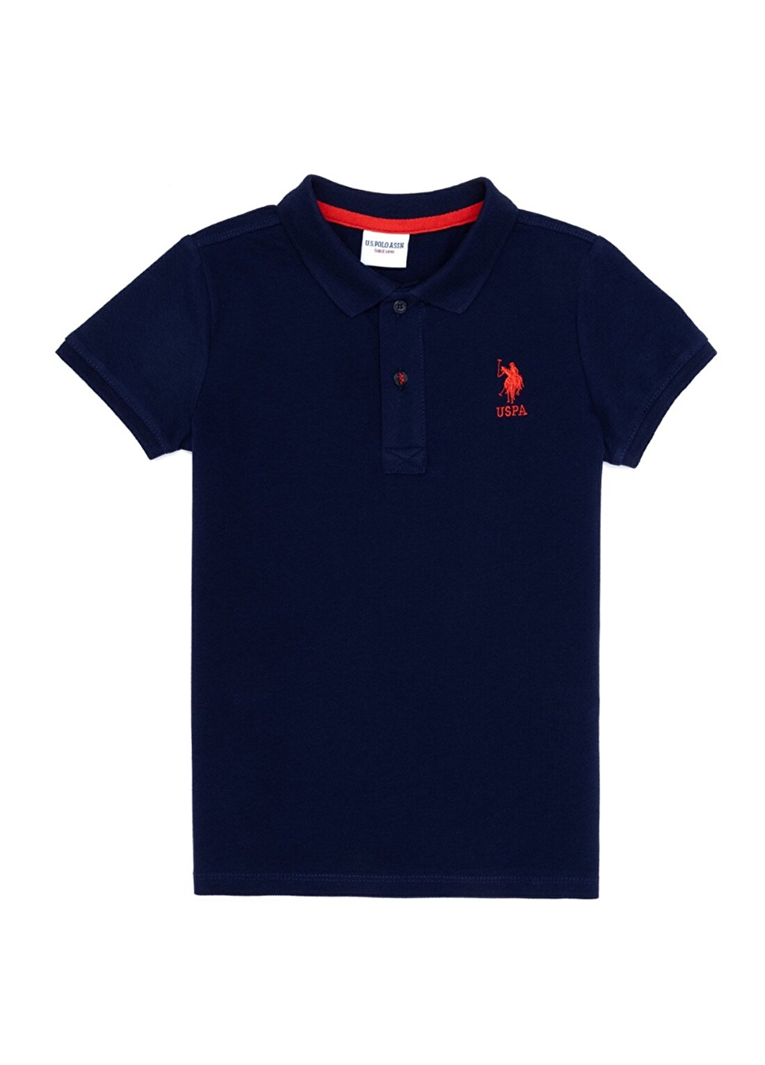 U.S. Polo Assn. Lacivert Erkek Çocuk Polo Yaka Kısa Kollu Düz Polo T-Shirt TP01IY023