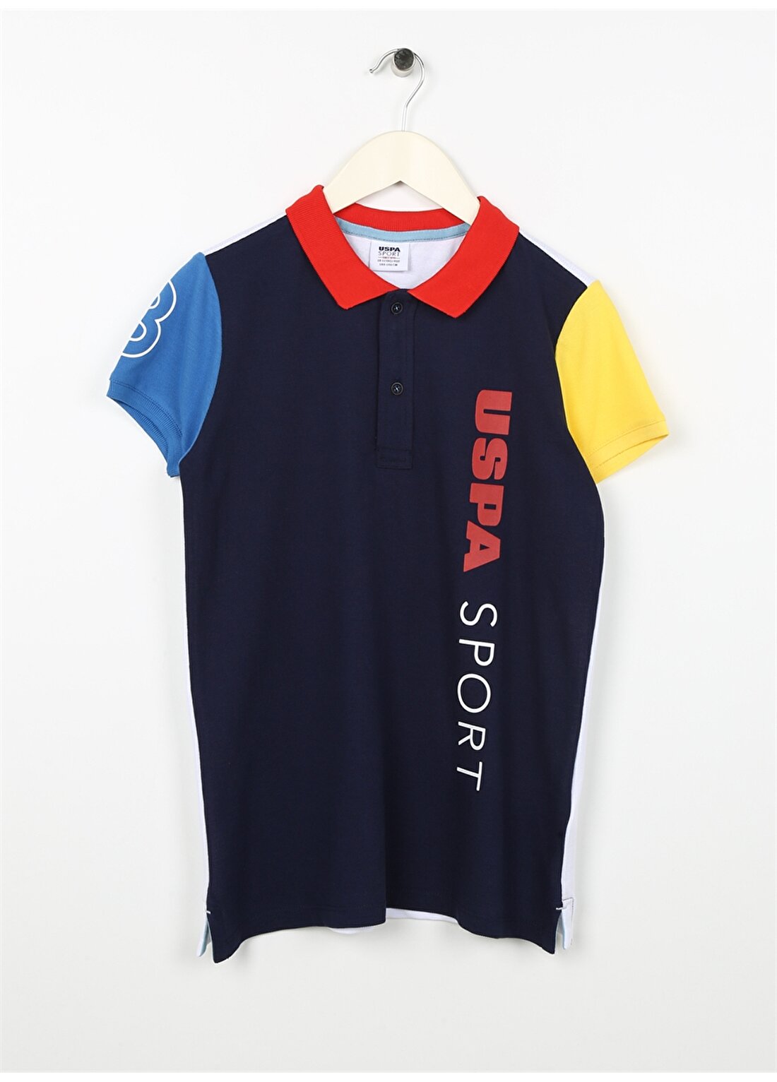 U.S. Polo Assn. Baskılı Lacivert Erkek Çocuk Polo T-Shirt T-MIDARKIDS