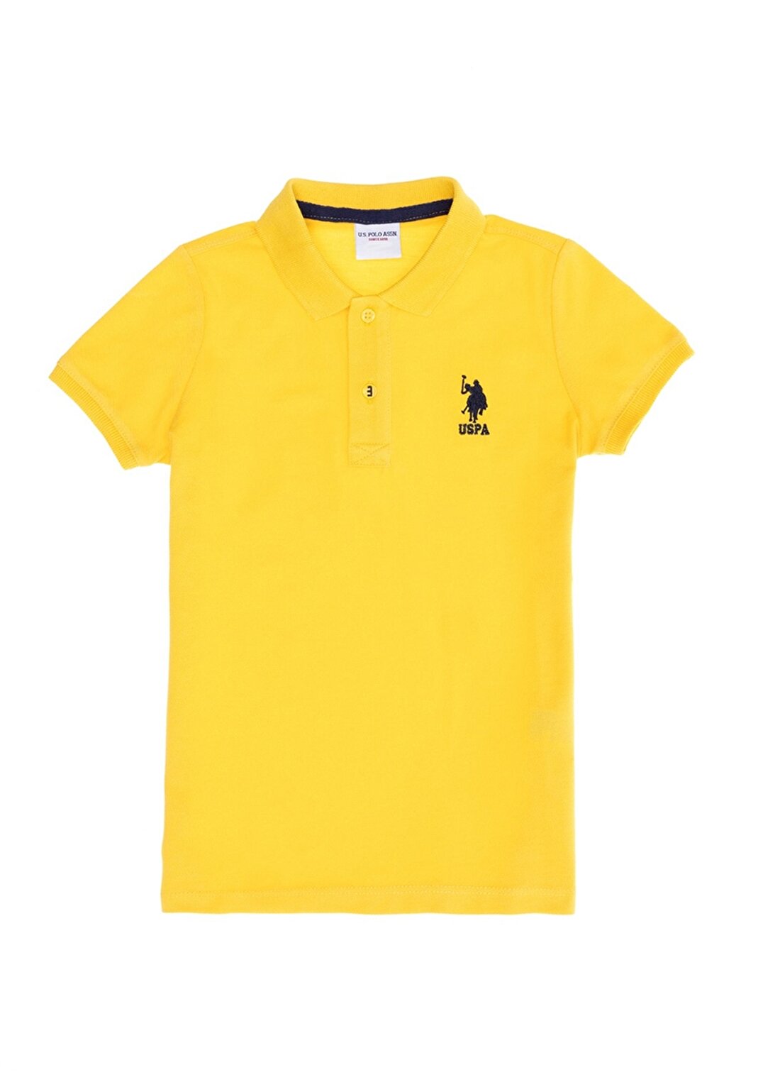 U.S. Polo Assn. Sarı Erkek Çocuk Polo Yaka Kısa Kollu Düz Polo T-Shirt TP01IY023