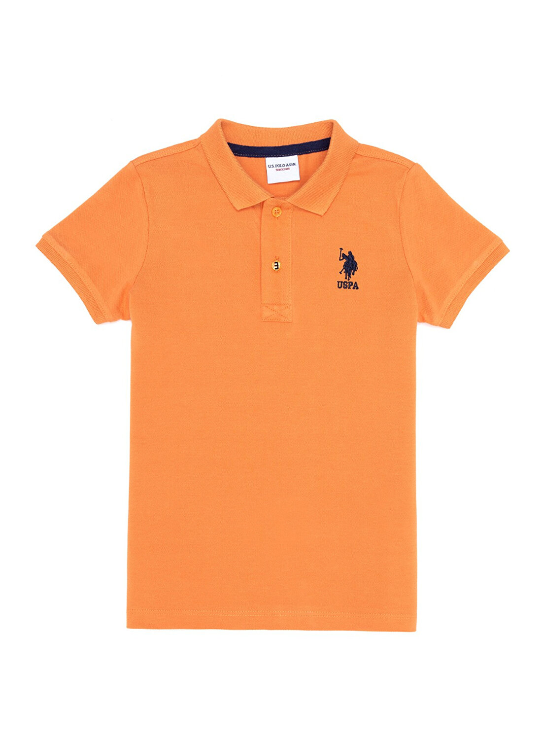 U.S. Polo Assn. Turuncu Erkek Çocuk Polo Yaka Kısa Kollu Düz Polo T-Shirt TP01IY023  