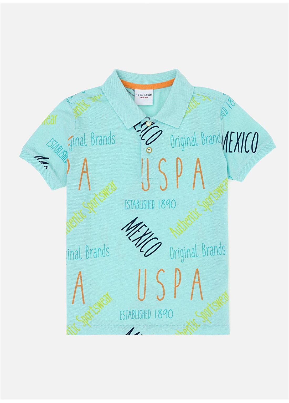 U.S. Polo Assn. Baskılı Yeşil Erkek Çocuk T-Shirt UGER