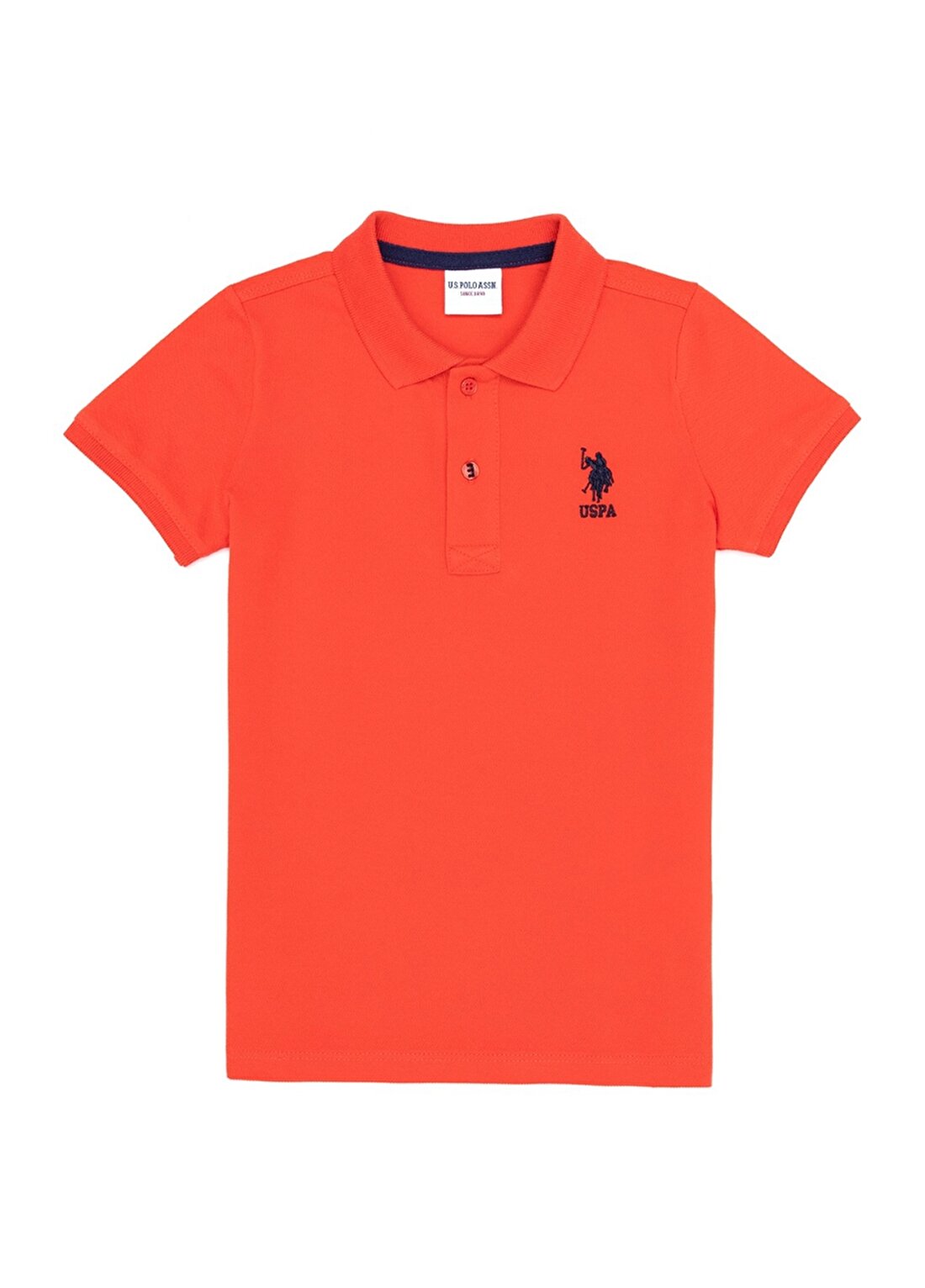 U.S. Polo Assn. Koyu Kırmızı Erkek Çocuk Polo Yaka Kısa Kollu Düz Polo T-Shirt TP01IY023
