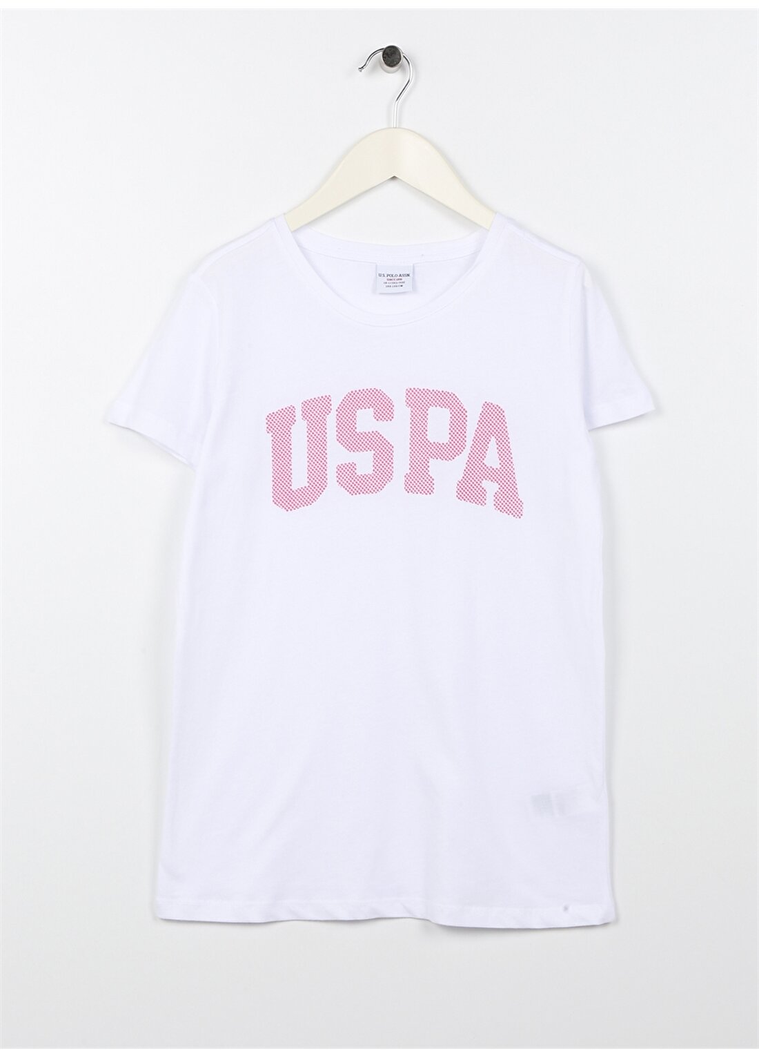 U.S. Polo Assn. Baskılı Beyaz Kız Çocuk T-Shirt KEAN-IY23