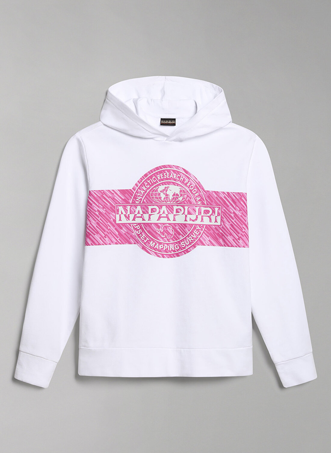 Napapijri Beyaz Kız Çocuk Kapüşonlu Uzun Kollu Sweatshirt NP0A4GXD0021 K B-PINZON   