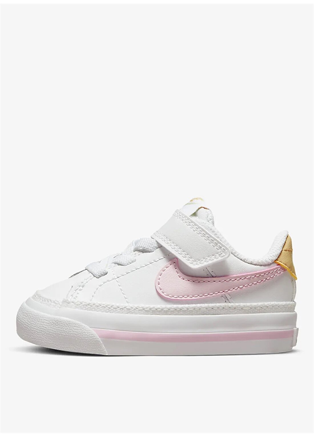 Nike Bebek Beyaz - Pembe Yürüyüş Ayakkabısı DA5382-115 NIKE COURT LEGACY (TDV)