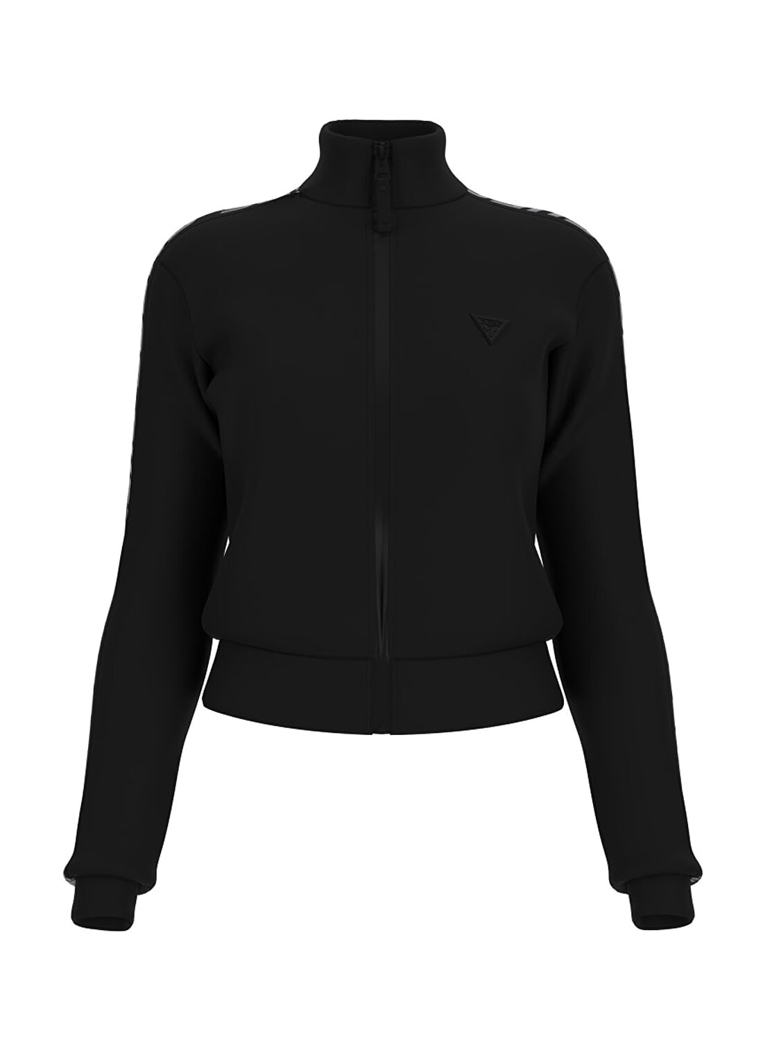 Guess Bisiklet Yaka Siyah Kadın Sweatshırt V2YQ17K7UW2 NEW ALLIE SCUBA ZIP - E