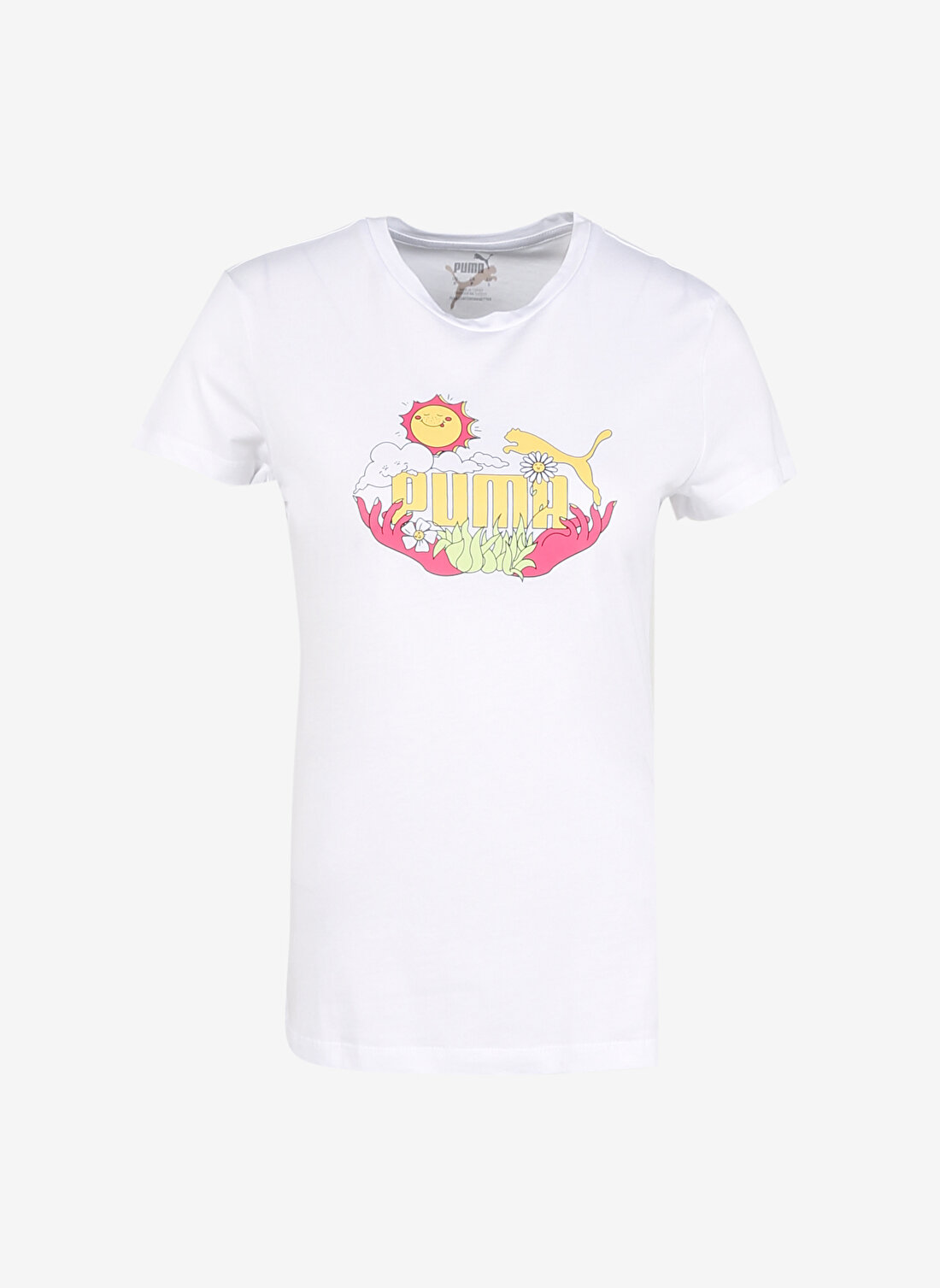 Puma Beyaz Kadın Yuvarlak Yaka T-Shirt 67996603 Women s TEE 