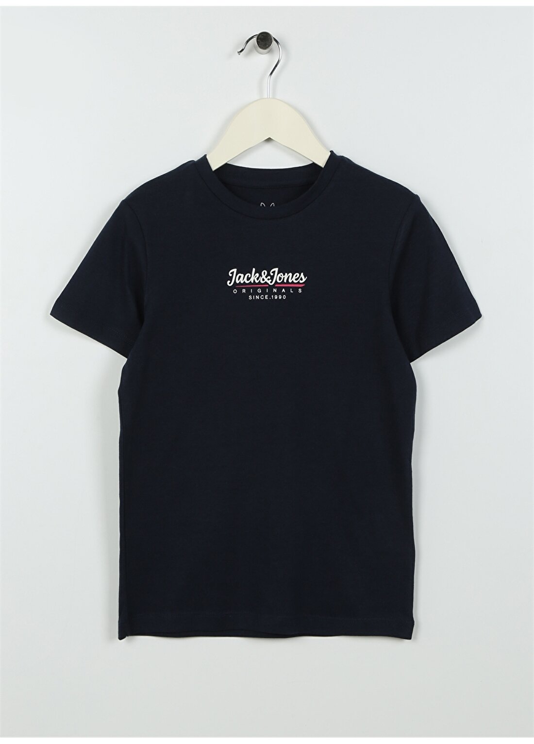 Jack & Jones Lacivert Erkek Çocuk Bisiklet Yaka Yarım Kollu Desenli T-Shirt 12239432