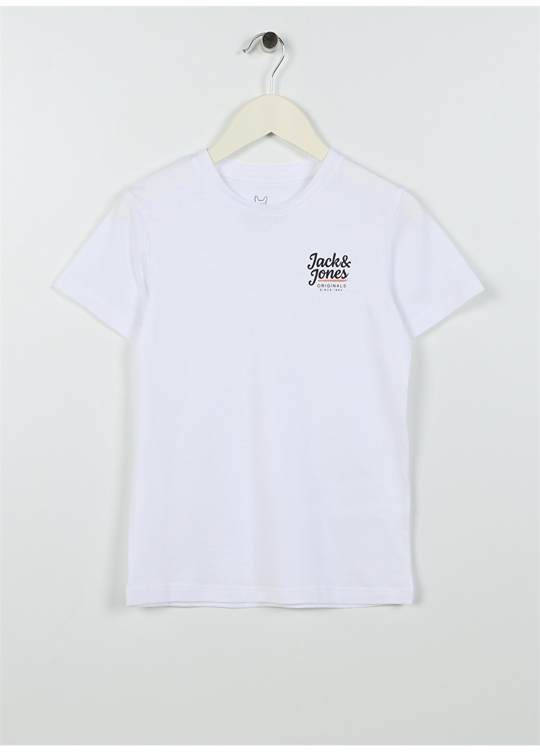 Jack & Jones Kırık Beyaz Erkek Çocuk Bisiklet Yaka Yarım Kollu Desenli T-Shirt 12239432