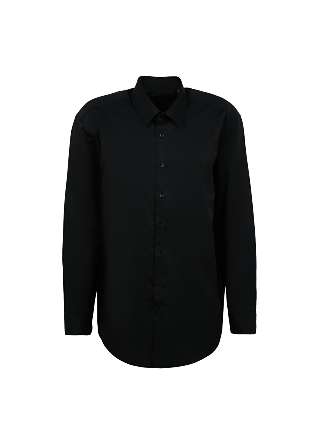 Pierre Cardin Slim Fit Klasik Yaka Düz Siyah Erkek Gömlek MEDELLIN-2