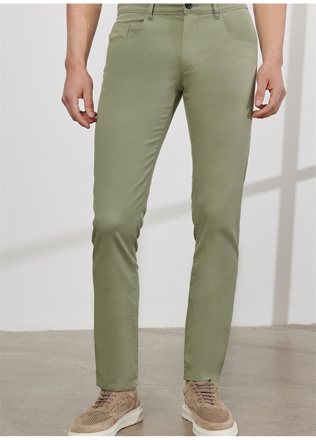 Altınyıldız Classics Normal Bel Boru Paça Comfort Fit Yeşil Erkek Pantolon 4A012320009377
