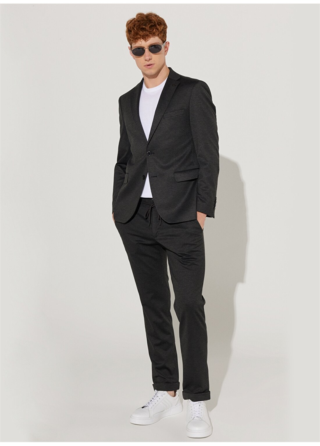 Altınyıldız Classics Normal Bel Slim Fit Antrasit Erkek Takım Elbise 4A3023200022