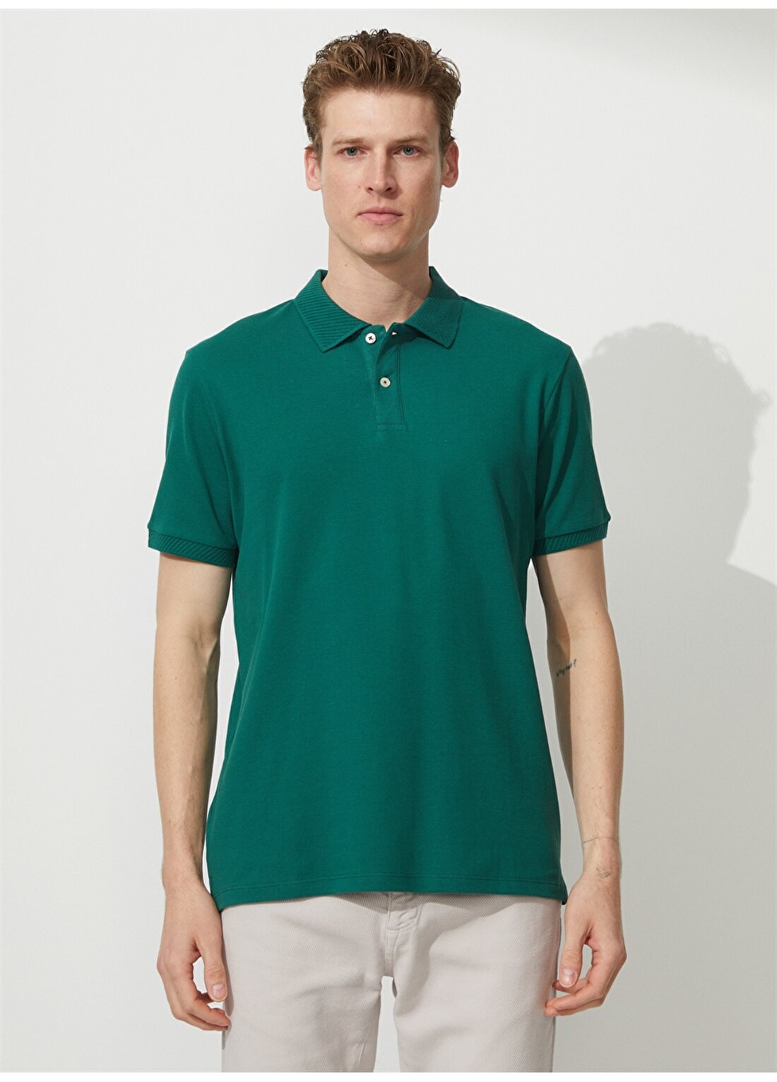 Altınyıldız Classics Koyu Yeşil Erkek Polo T-Shirt 4A9000000001
