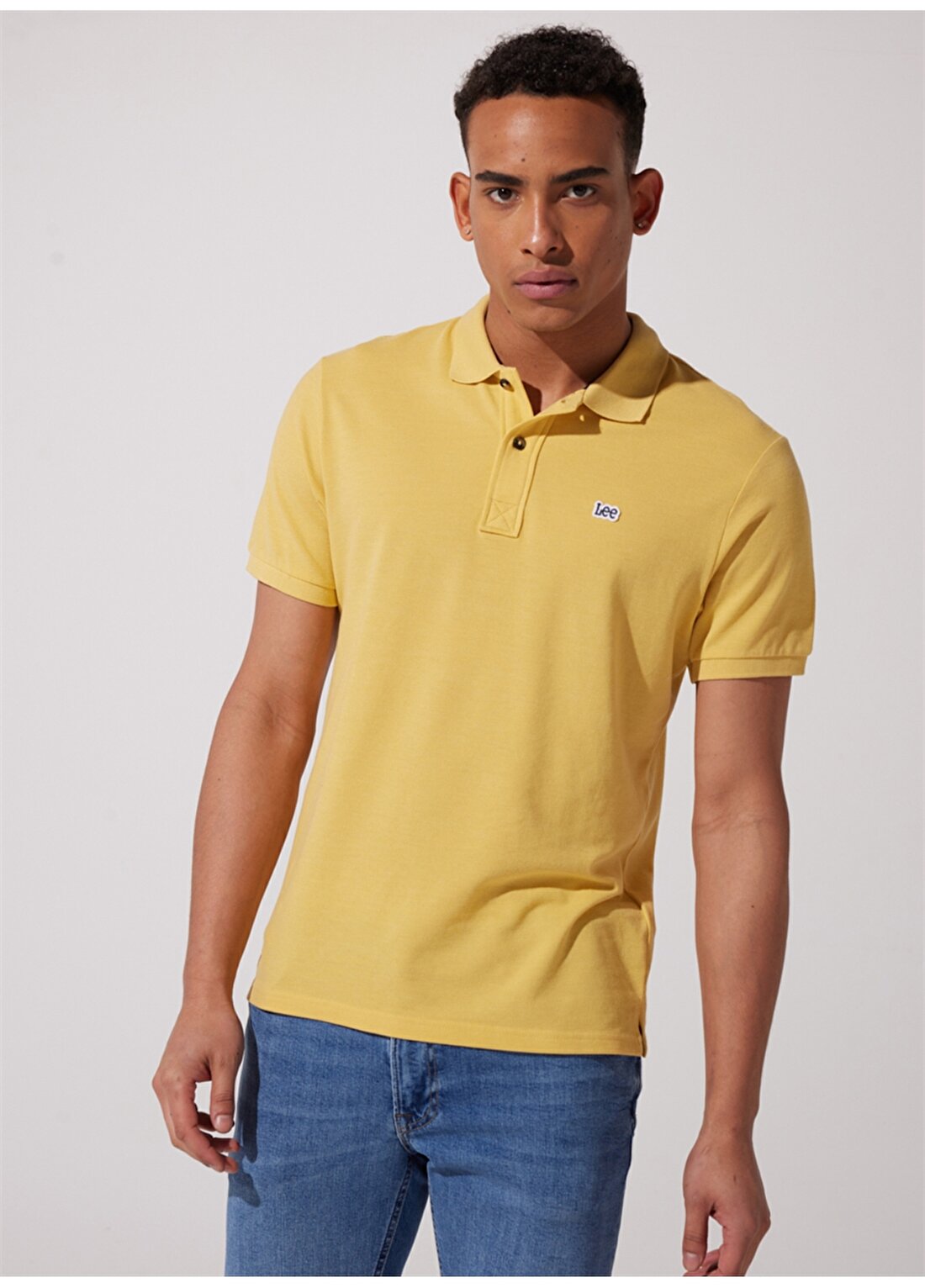 Lee Polo Yaka Sarı Erkek T-Shirt L231369200_Polo Yaka Tshirt