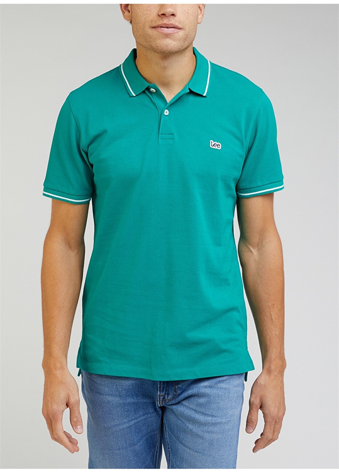 Lee Polo Yaka Yeşil Erkek T-Shirt L61ARLA12_Polo Yaka T-Shirt