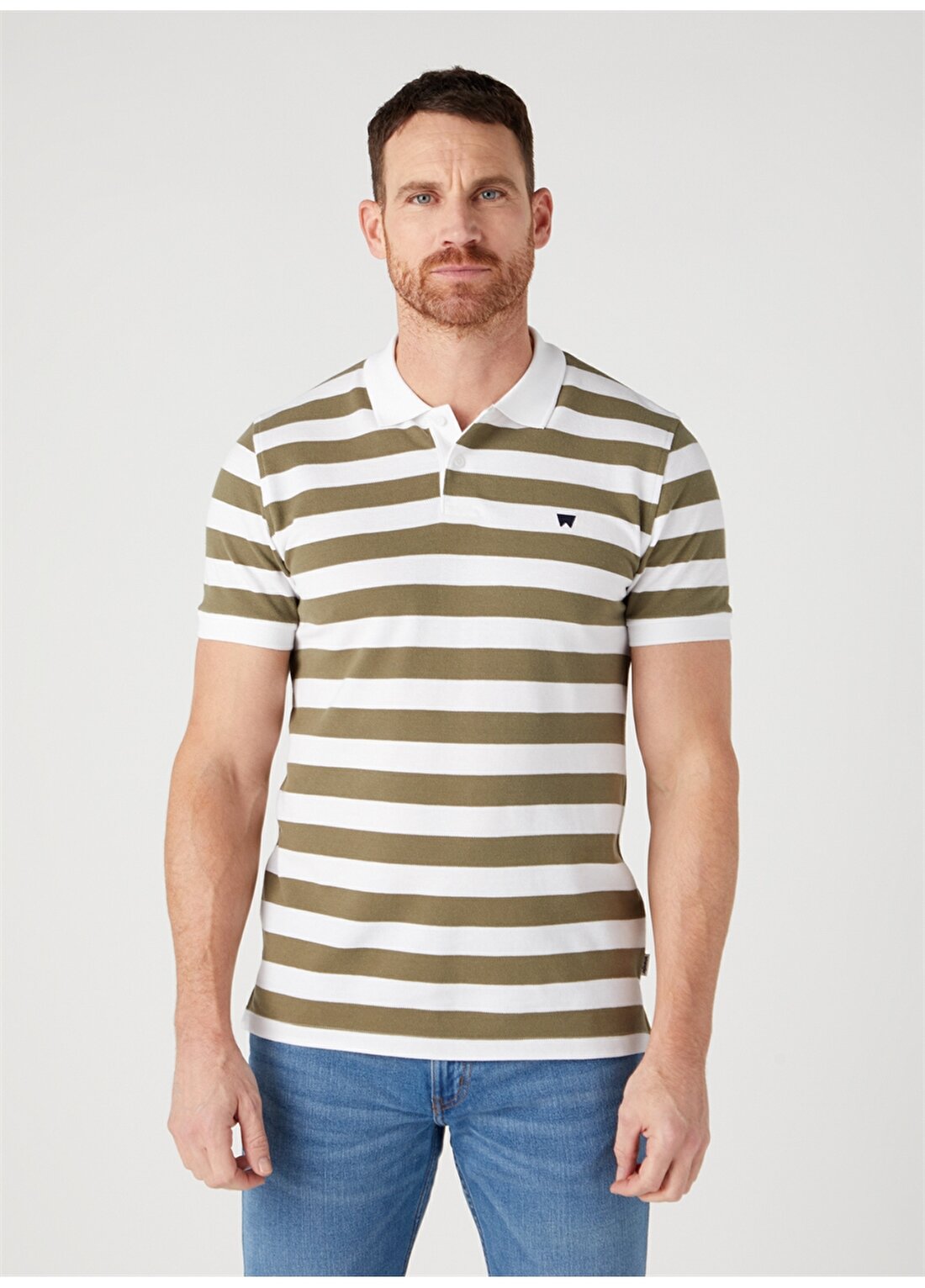 Wrangler Polo Yaka Beyaz Erkek T-Shirt W7CDMH989_Polo Yaka T-Shirt