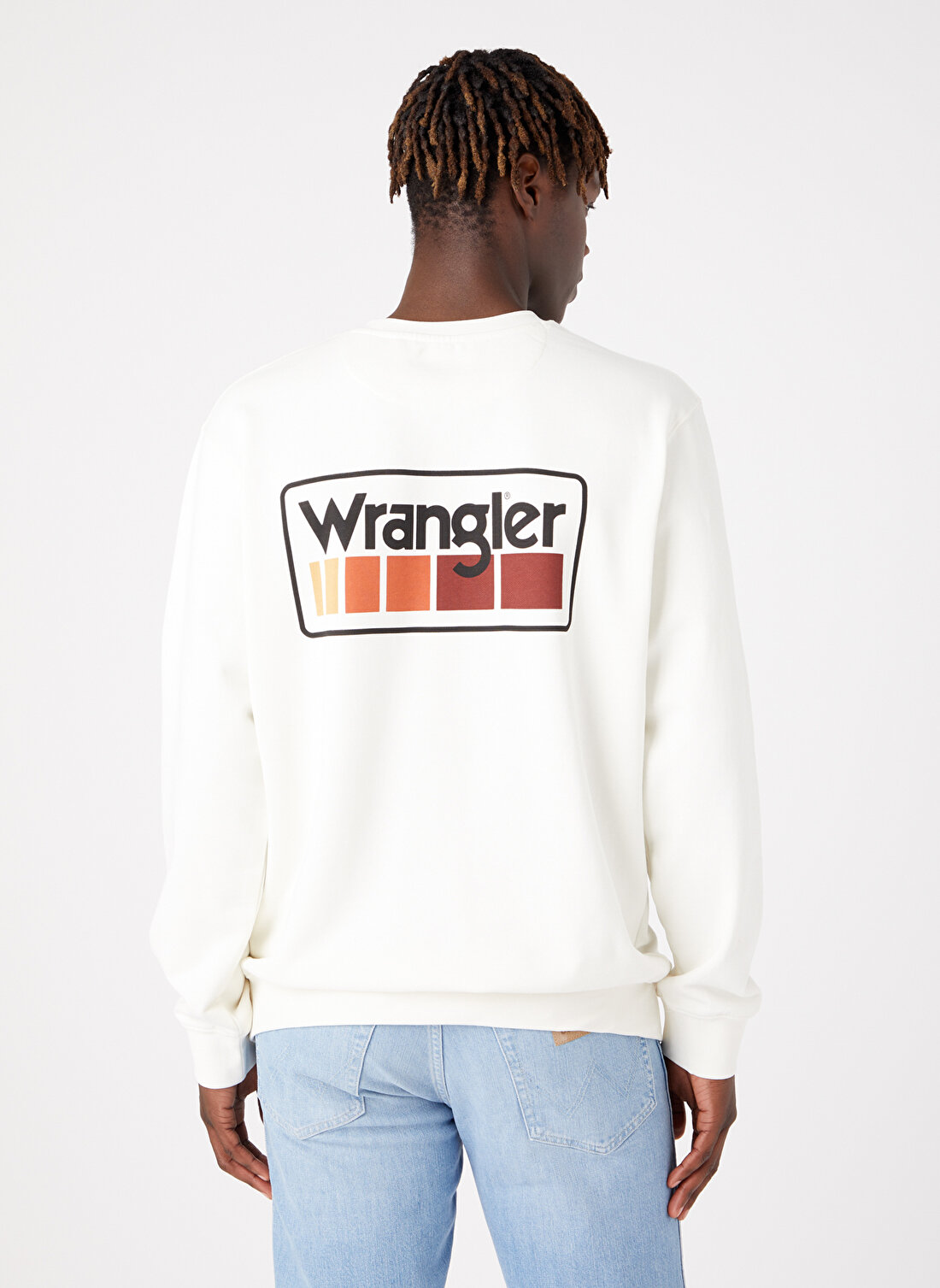 Wrangler Bisiklet Yaka Krem Erkek Sweatshırt W6E9ILW02_Bisiklet Yaka Sweatshirt