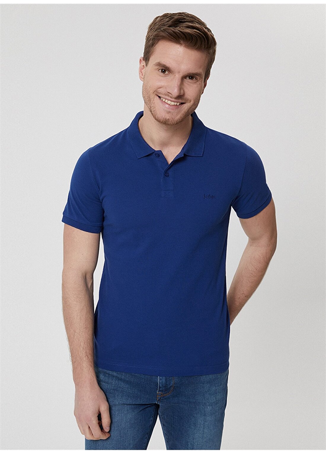 Lee Cooper Koyu Mavi Erkek Polo T-Shirt 232 LCM 242048 TWINS GECE MAVİSİ