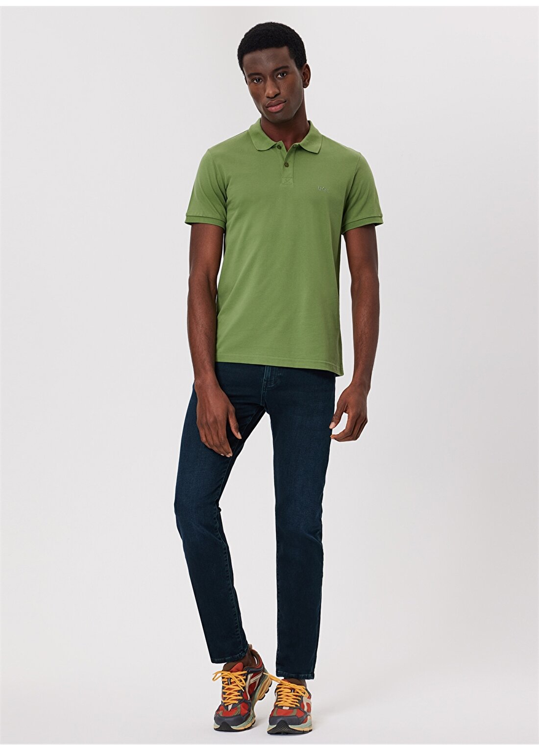 Lee Cooper Yeşil Erkek Polo T-Shirt 232 LCM 242048 TWINS CANLI YEŞİL