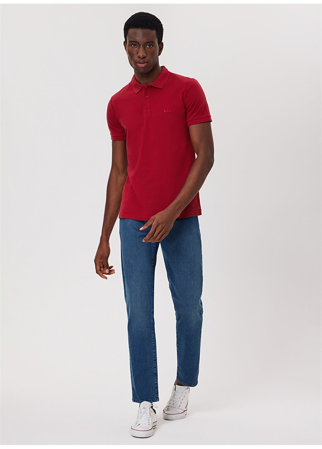 Lee Cooper Koyu Kırmızı Erkek Polo T-Shirt 232 LCM 242048 TWINS K.KIRMIZI