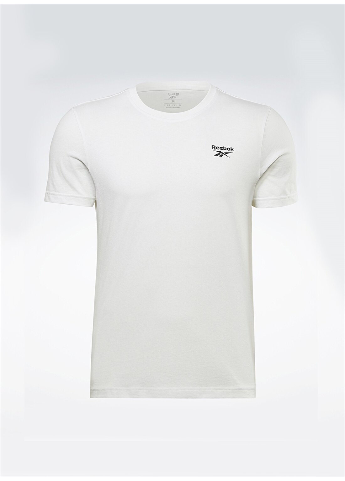 Reebok Yuvarlak Yaka Düz Beyaz Erkek T-Shirt HG4443 RI Left Chest Logo