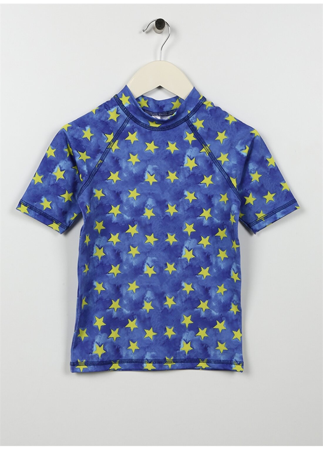 Slipstop Lacivert Erkek Çocuk Bisiklet Yaka Desenli T-Shirt ST2322000005