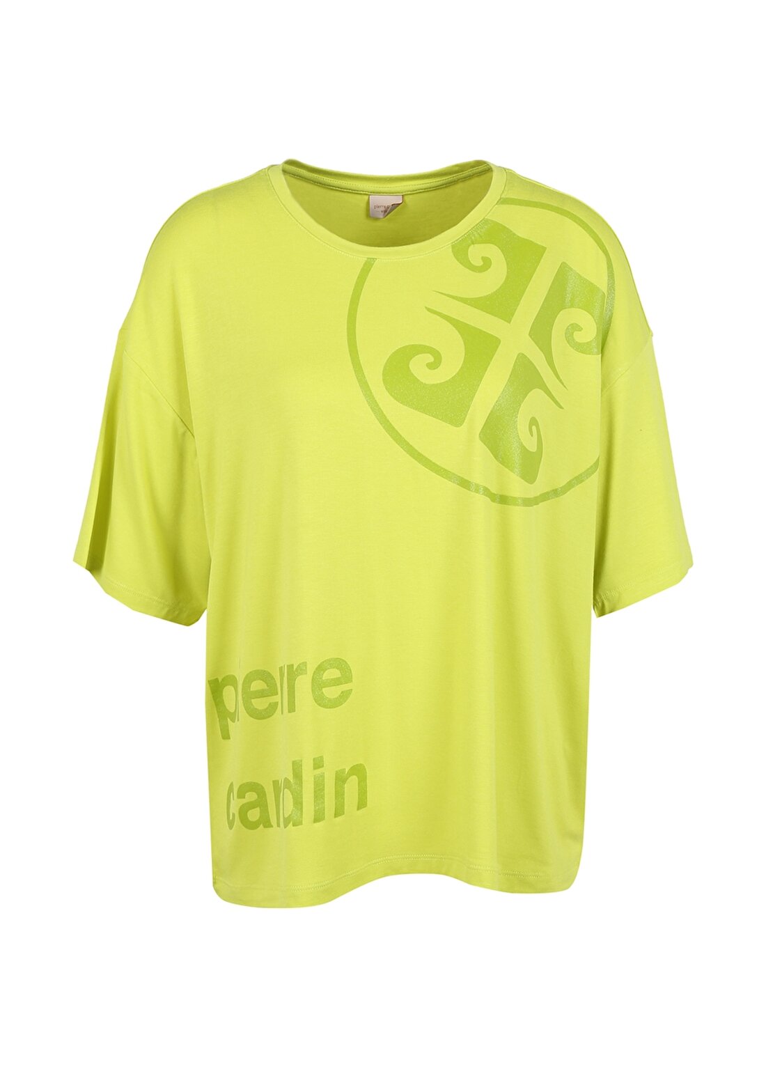 Pierre Cardin Bisiklet Yaka Yeşil Kadın T-Shirt ROTA