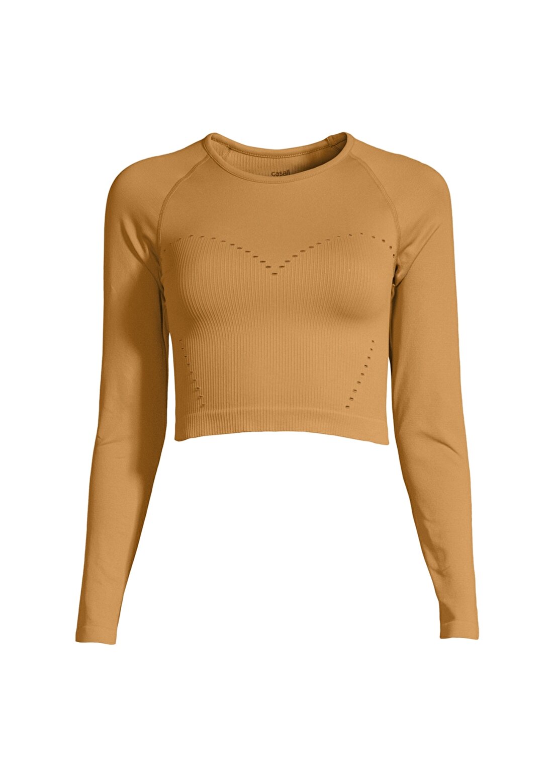Casall Sarı Kadın Bisiklet Yaka Uzun Kollu T-Shirt 22252-371 Seamless Femme Crop Long