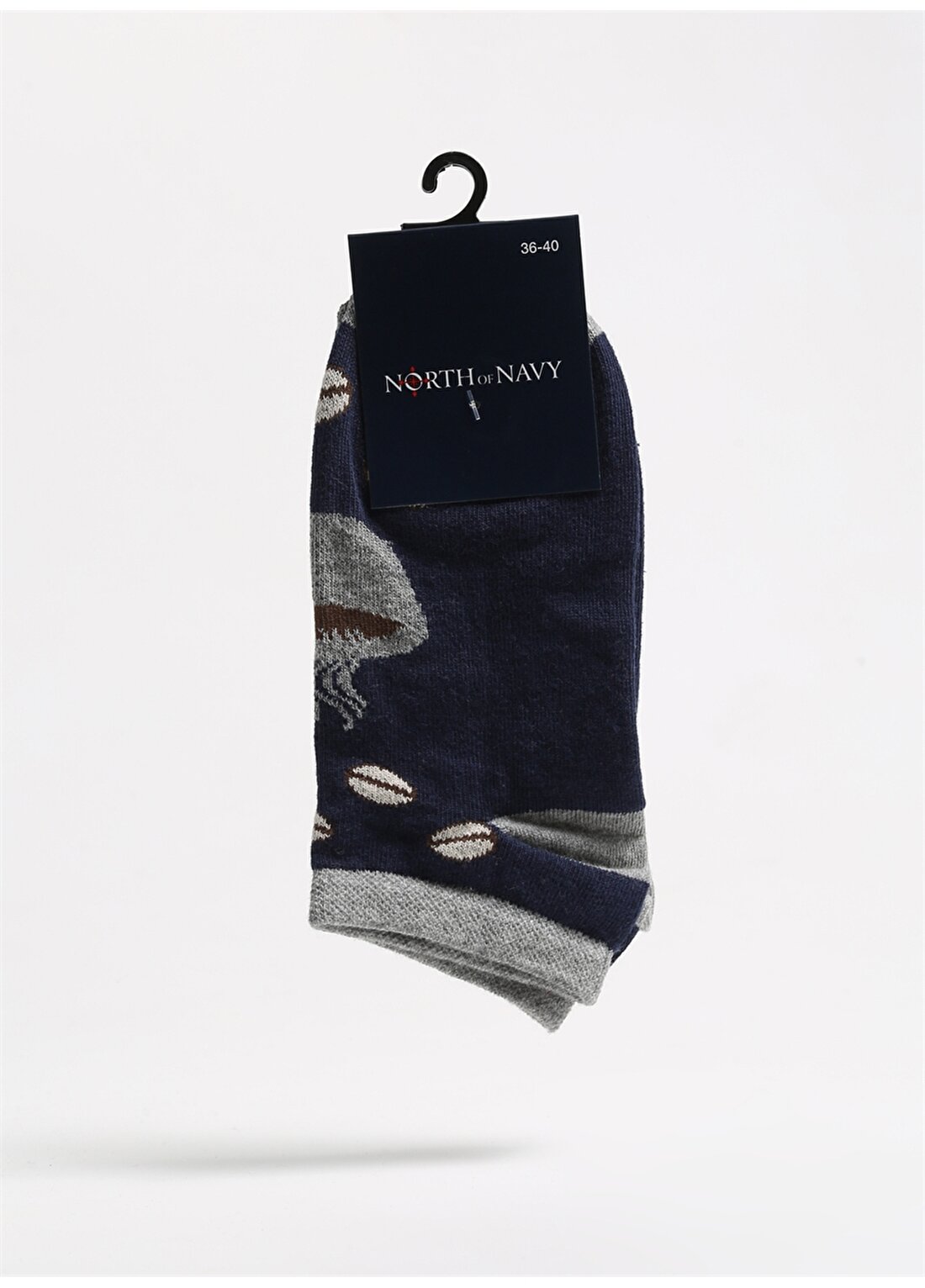 North Of Navy Siyah Kadın Sneaker Çorabı NON-PTK-NS-6