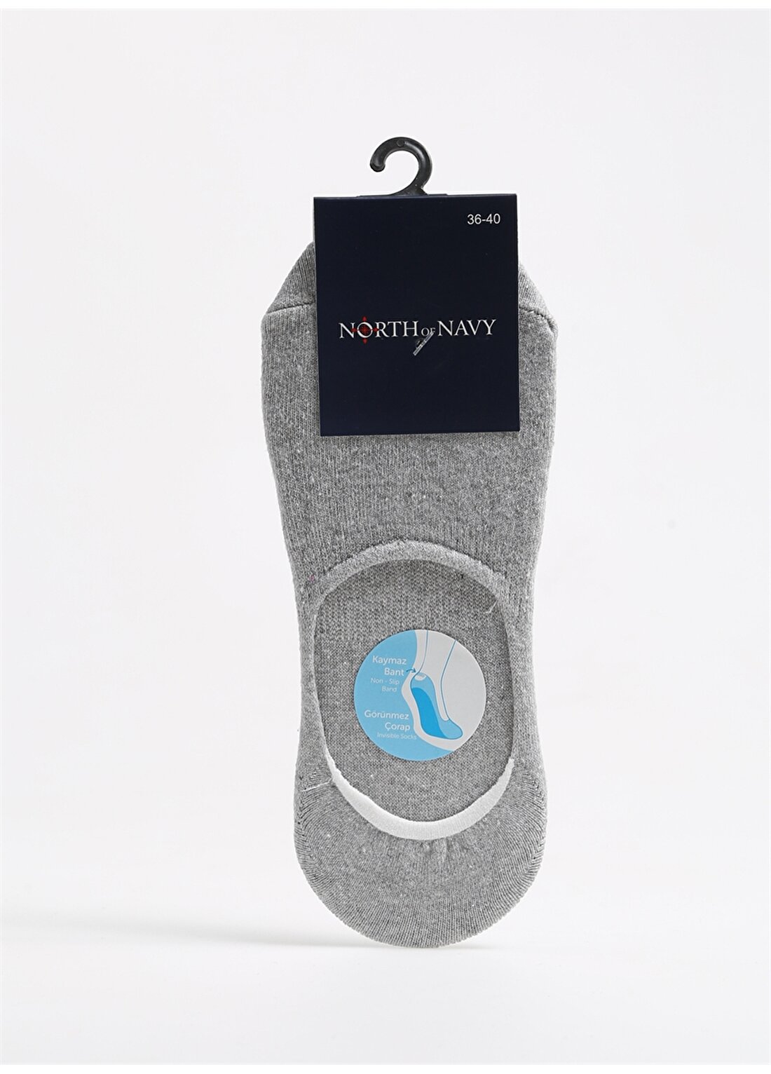 North Of Navy Gri Kadın Babet Çorabı NON-BBT-LTKS-3