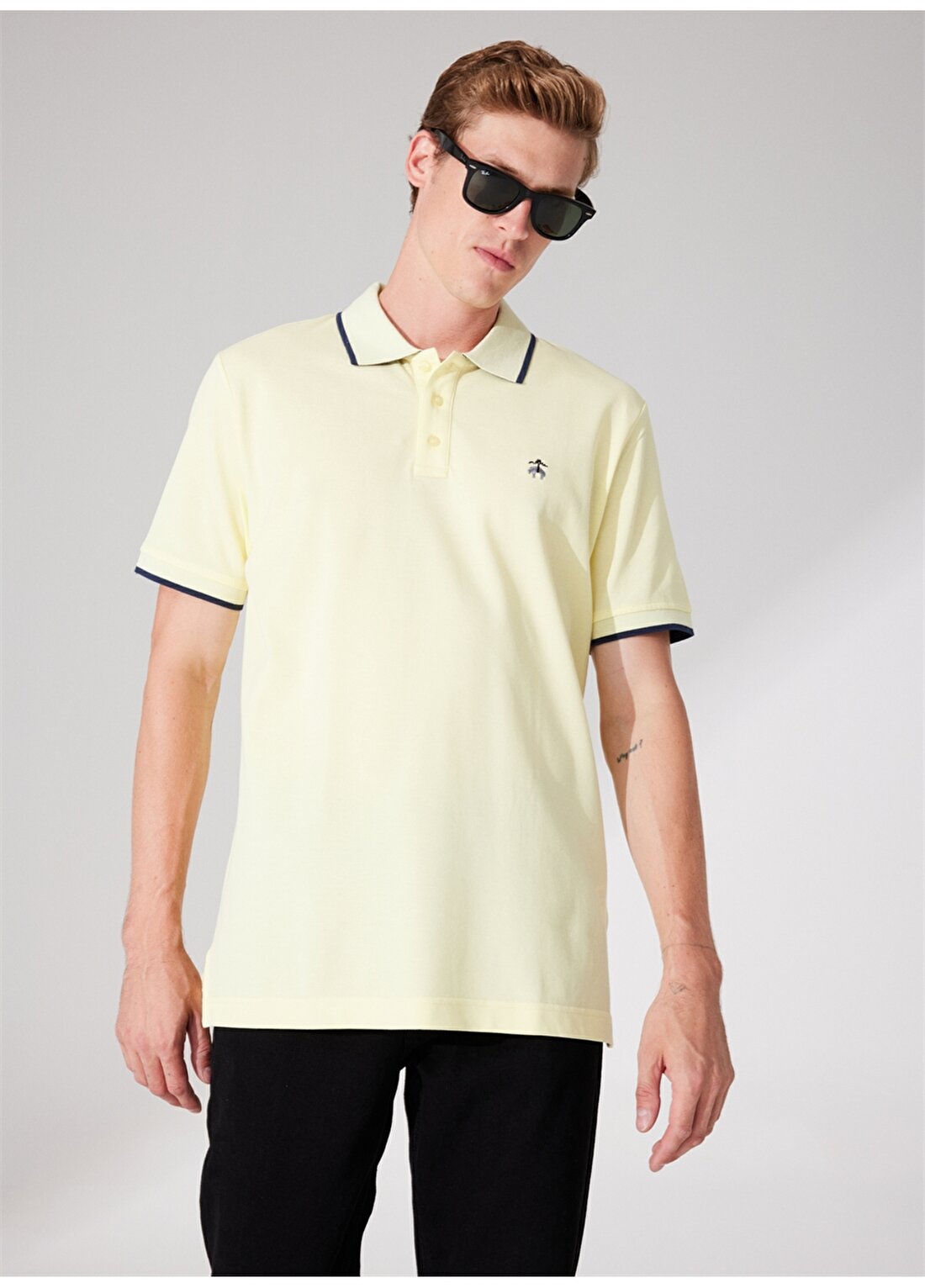 Brooks Brothers Açık Sarı Erkek Polo T-Shirt BBSP23MTS013
