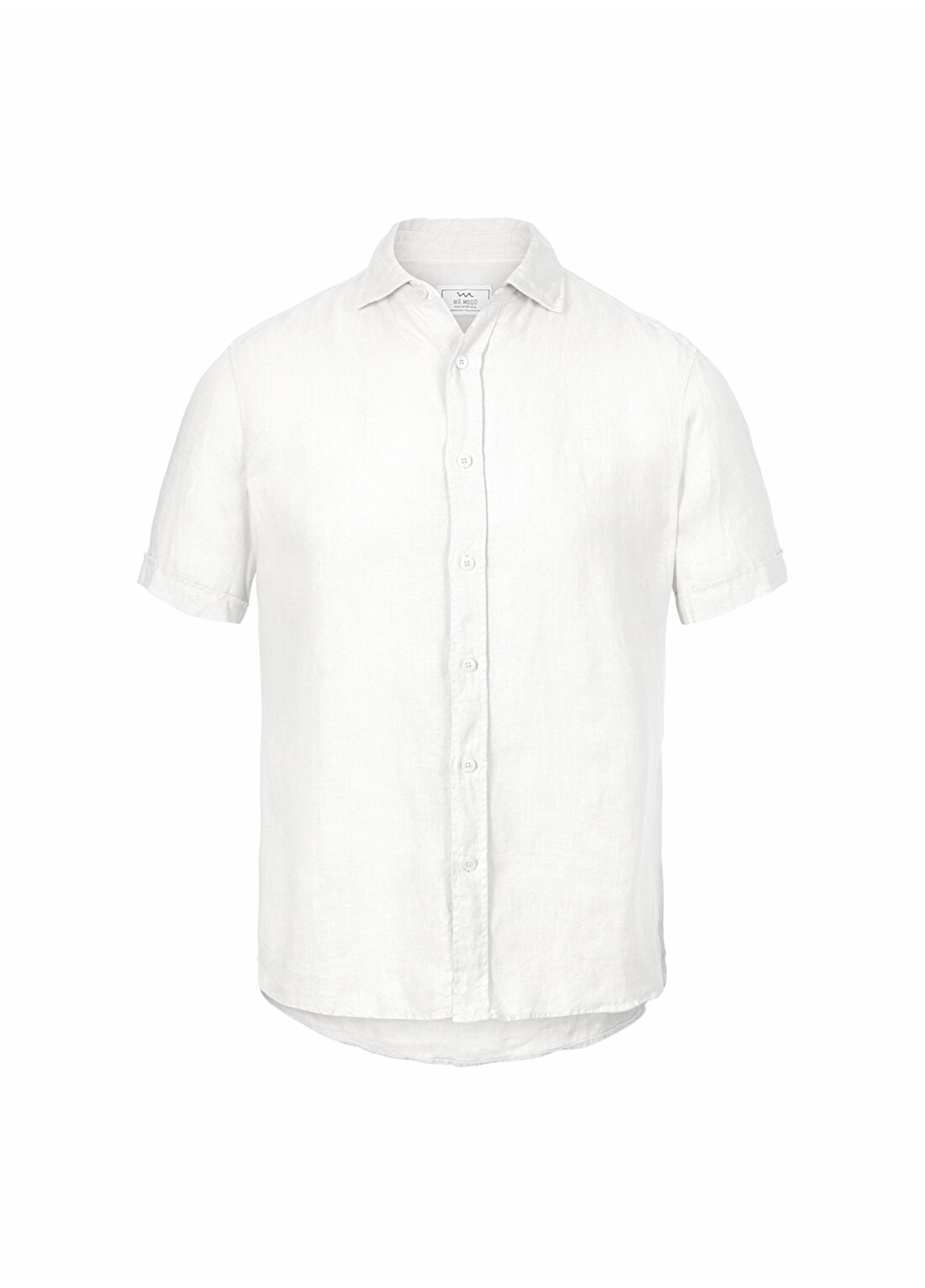 Mr. Mood Standart Düğmeli Yaka Beyaz Erkek Gömlek Mr Short Sleeve