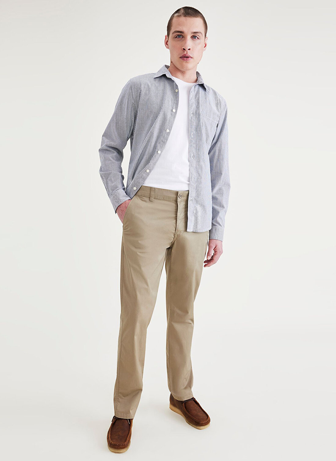 Dockers Normal Bel Slim Paça Slim Fit Bej Erkek Pantolon 79488-0172