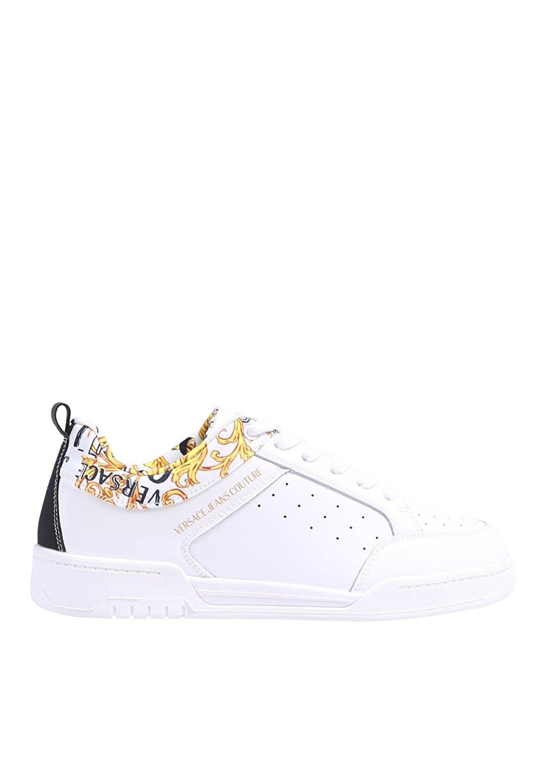 Versace Jeans Couture Beyaz - Altın Erkek Deri Sneaker 74YA3SD6