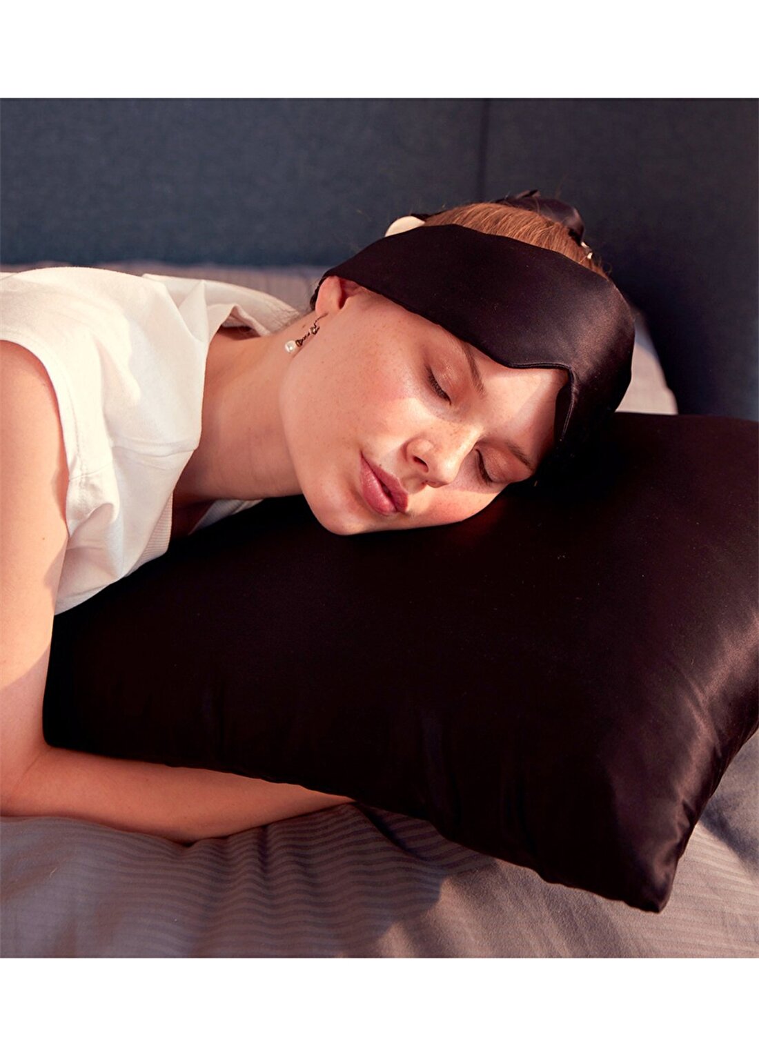 Beauty Pillow %100 İpek Yastık Kılıfı Siyah Renk (Standart 50X70cm)