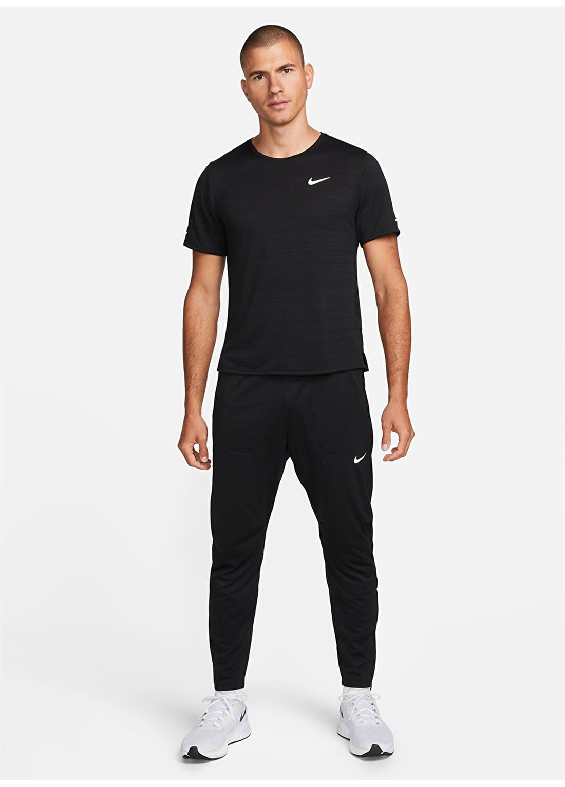 Nike Siyah - Gri - Gümüş Erkek Yuvarlak Yaka Eşofman Altı DQ4740-010 M NK DF PHENOMKNIT PANT