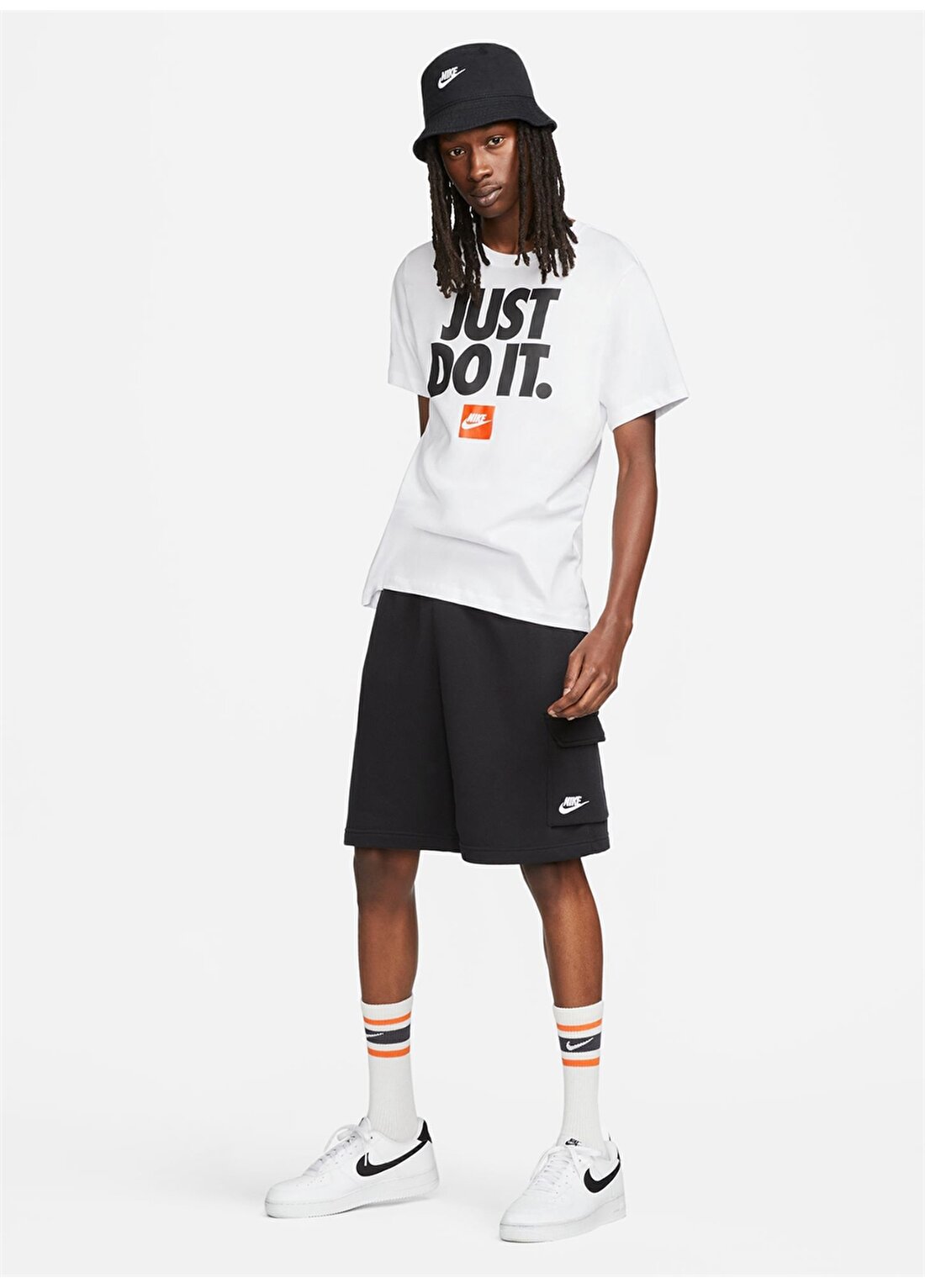 Nike Beyaz Erkek Yuvarlak Yaka T-Shirt DZ2989-100 M TEE FRAN JDI VERBIAGE