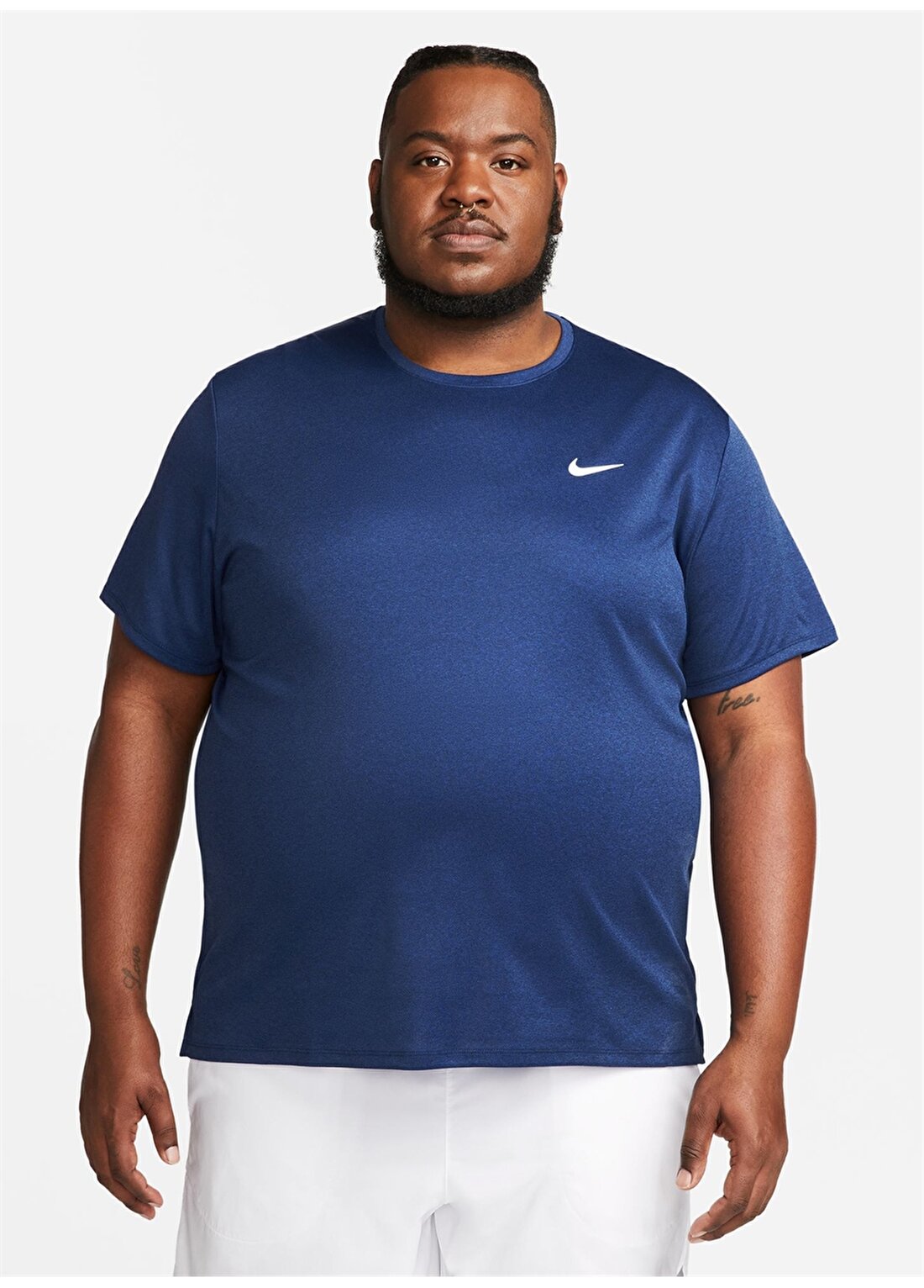 Nike Mavi Erkek Yuvarlak Yaka T-Shirt DV9315-480 M NK DF UV MILER SS