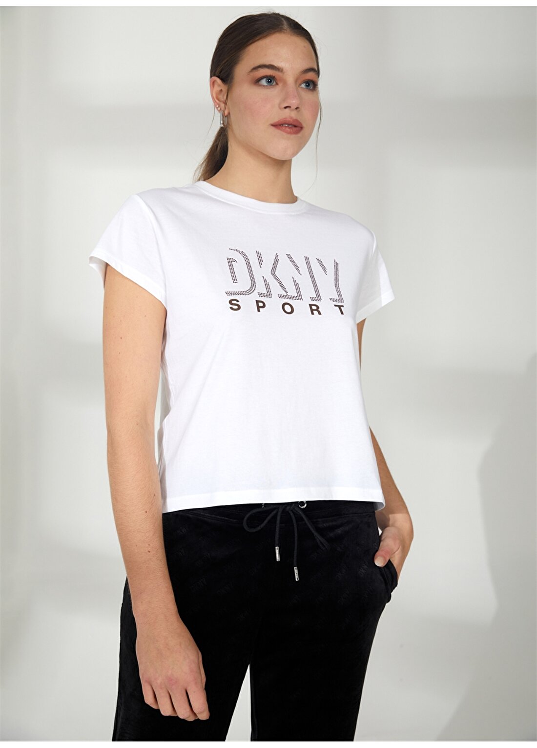 Dkny Jeans Bisiklet Yaka Düz Beyaz Kadın T-Shirt DP2T9147