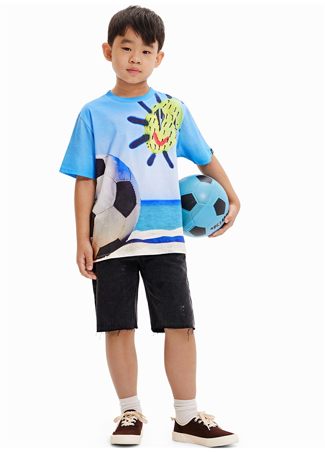 Desigual Baskılı Çok Renkli Erkek Çocuk T-Shirt 23SBTK14