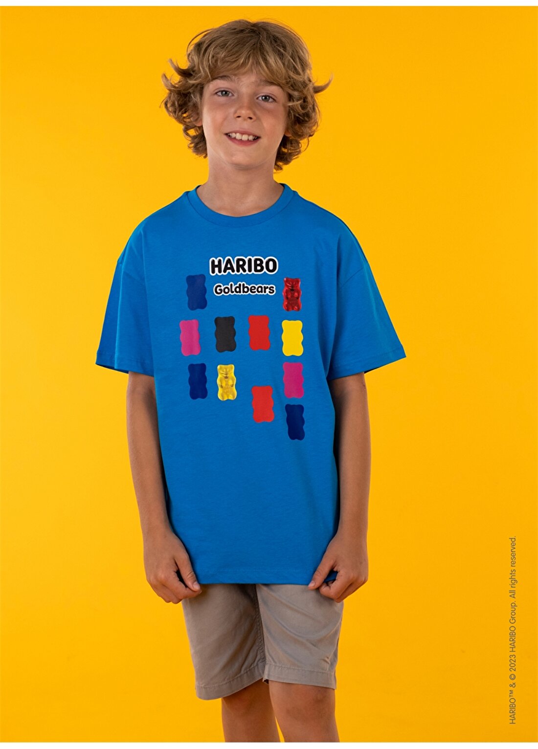 Haribo Baskılı Lacivert Erkek Çocuk T-Shirt HRBTXT008