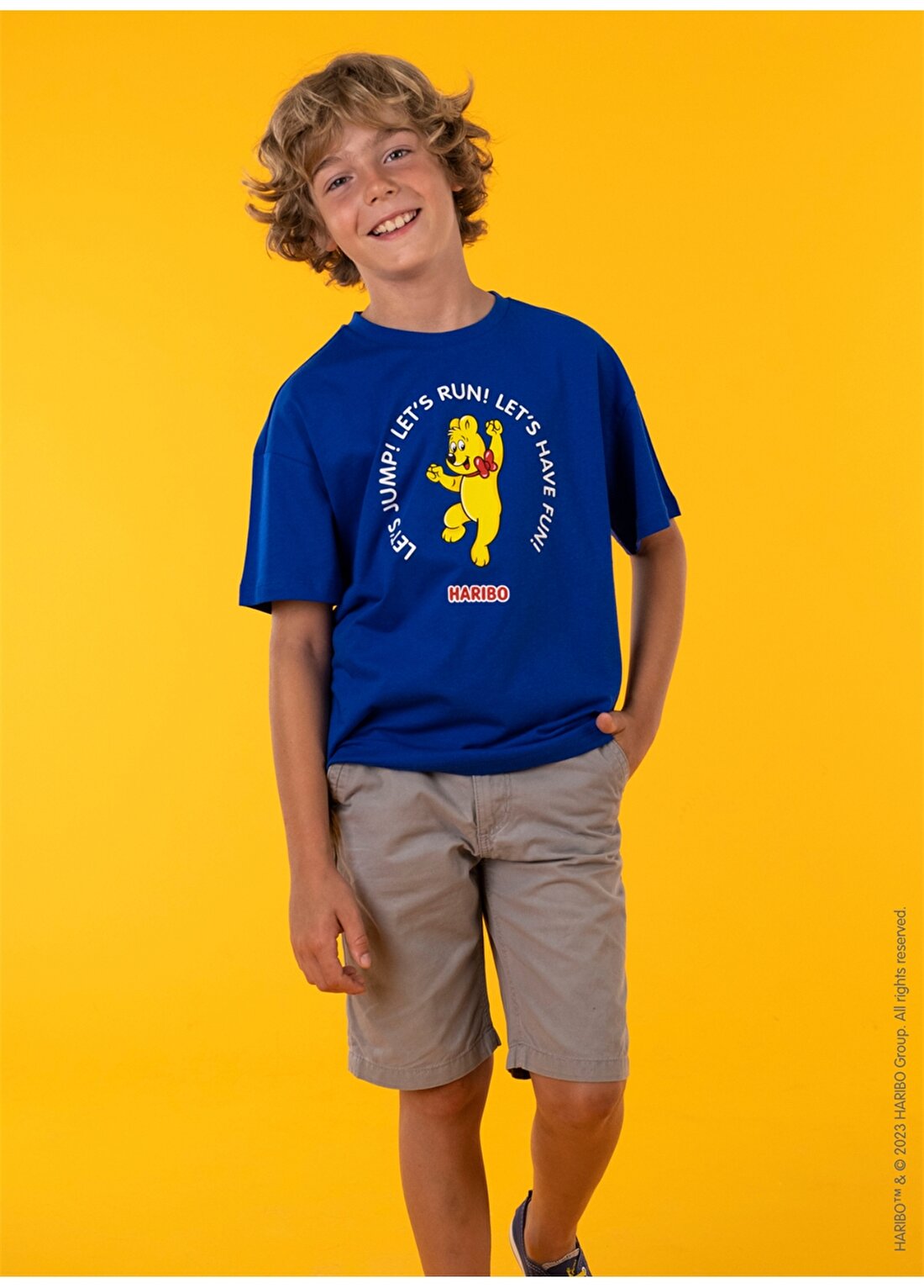 Haribo Baskılı Lacivert Erkek Çocuk T-Shirt HRBTXT101